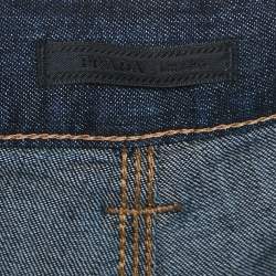 Pre Owned Prada Blue Denim Straight Leg Jeans S Waist 32"