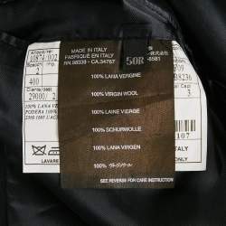 Prada Navy Blue Wool Regular Fit Blazer L