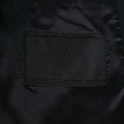 Prada Navy Blue Wool Regular Fit Blazer L
