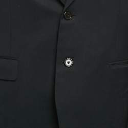 Prada Navy Blue Wool Regular Fit Blazer L