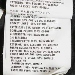 Pre Owned Prada Black Cotton Gabardine Pants L 