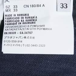 Pre Owned Prada Dark Blue Denim Jeans L Waist 33"