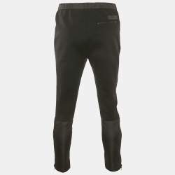 Pre Owned Prada Black Nylon Knit Jogger Pants M