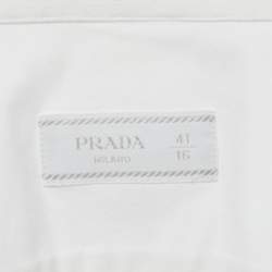 Pre Owned Prada White Cotton Long Sleeve Shirt L