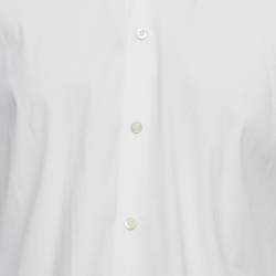 Pre Owned Prada White Cotton Long Sleeve Shirt L