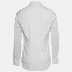 Pre Owned Prada White Cotton Long Sleeve Shirt L