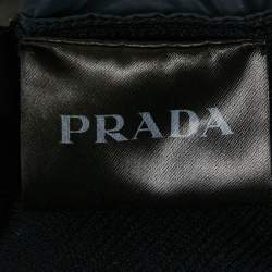 مملوكة مسبقًا Prada Navy Blue Wool & Nylon Paneled Cardigan L
