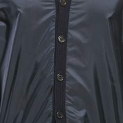 مملوكة مسبقًا Prada Navy Blue Wool & Nylon Paneled Cardigan L