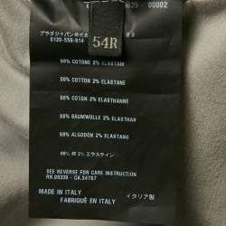 Pre Owned Prada Grey Cotton Regular Fit Single Breasted Blazer XXL 