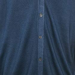 Pre Owned Prada Navy Blue Wool Knit Long Sleeve Cardigan XXL