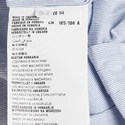 Pre Owned Prada Blue Striped Cotton Single Breasted Blazer XXL