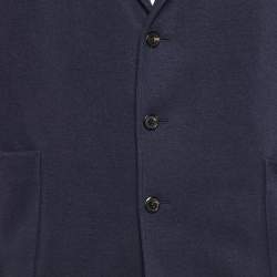 Pre Owned Prada Navy Blue Cashmere and Wool Single Breasted Blazer XXL