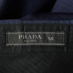 Pre Owned Prada Navy Blue Wool Tailored Trousers XXXL