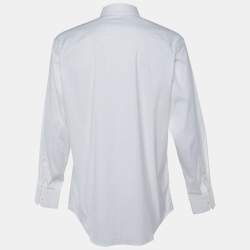Pre Owned Prada Off-White Cotton Button Front Shirt XXXL
