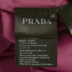 مملوكة مسبقًا Prada Pink Cotton Pique Polo T-Shirt M