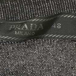 Pre Owned Prada Black Cotton Knit Crewneck Sweatshirt M