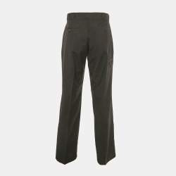 Pre Owned Prada Grey Wool Formal Trousers S