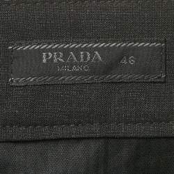Pre Owned Prada Grey Wool Formal Trousers S