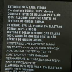 Pre Owned Prada Black Wool Tailored Trousers S