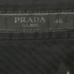 Pre Owned Prada Black Wool Tailored Trousers S
