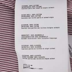 Pre Owned Prada Burgundy/White Pinstripe Cotton Long Sleeve Shirt S