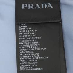 Pre Owned Prada Light Blue Stretch Cotton Long Sleeve Shirt S