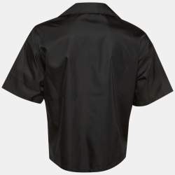 Pre Owned Prada Black Re-Nylon Oversized Short Sleeve Shirt S