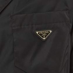 Pre Owned Prada Black Re-Nylon Oversized Short Sleeve Shirt S