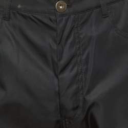 Pre Owned Prada Black Re-Nylon Relaxed Fit Trousers S