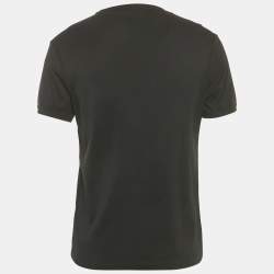 مملوكة مسبقًا تي شيرت برادا قميص جيرسي مزين بشعار أزرق برقبة مستديرة مقاس صغير