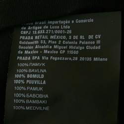 مملوكة مسبقًا تي شيرت برادا قميص جيرسي مزين بشعار أزرق برقبة مستديرة مقاس صغير