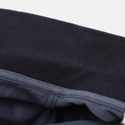 Pre Owned Prada Sport Grey Knit Collar Detail Polo T-Shirt L