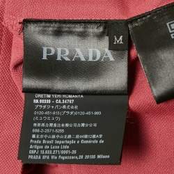 مملوكة مسبقًا تي شيرت برادا قطن شعار مثلثي لون معتم مقاس متوسط