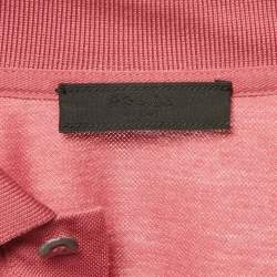 مملوكة مسبقًا تي شيرت برادا قطن شعار مثلثي لون معتم مقاس متوسط