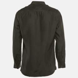 Pre Owned قميص برادا دنيم أزرق أزرار أمامية مقاس كبير جداً - إكس لارج