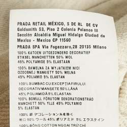 مملوكة مسبقًا هودي برادا رمادي بشعار مطرز من القطن مقاس كبير (لارج)