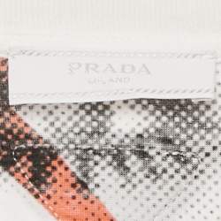 Pre Owned Prada Multicolor Multiprinted Cotton Knit Long Sleeve T-Shirt M