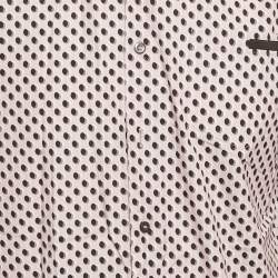 Pre Owned قميص برادا قطن وردي بنقاط بولكا مقاس كبير جداً (اكسترا لارج)