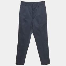 Pre Owned بنطلون شينو غبردين أزرق برادا - صغير جداً