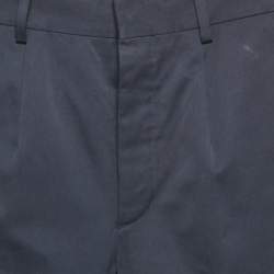 مملوكة مسبقًا بنطلون شينو غبردين أزرق برادا - صغير جداً