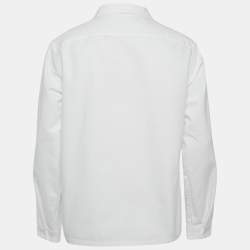 Pre Owned Prada White Cotton Long Sleeve Shirt S