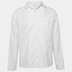 Pre Owned Prada White Cotton Long Sleeve Shirt S