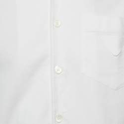 Pre Owned Prada White Cotton Long Sleeve Shirt S