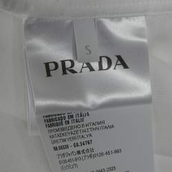 Pre Owned Prada White Cotton Long Sleeve Shirt S