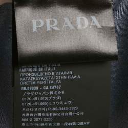 Pre Owned Prada Multicolor Striped Silk Bowling Shirt S
