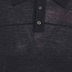 مملوكة مسبقًا تي شيرت بولو برادا جيرسي أزرق بحري مقاس كبير