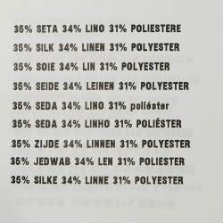 مملوكة مسبقًا تي شيرت برادا بيج مزيج حرير وكتان بولو في مقاس صغير