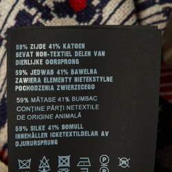 Pre Owned Prada Multicolor Silk & Cotton Jacquard Knit Polo T-Shirt M