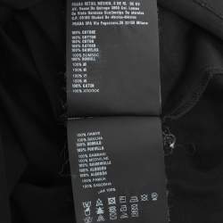 مملوكة مسبقًا تيشيرت بولو برادا بأكمام مزين بشعار جيرسي أسود مقاس مزدوج كبير جدًا