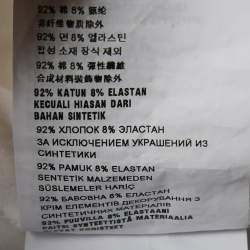 Pre Owned تي شيرت برادا قطني أبيض بتفاصيل الشعار مقاس كبير